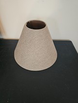 Full Size Lampshade Slip Uno Fitter Beige Tan Fabric FREE SHIPPING - $34.65
