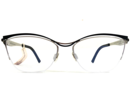 OVVO OPTICS Eyeglasses Frames 3741 c 50/63B Black Silver Cat Eye 53-17-135 - £164.25 GBP