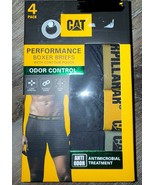 Caterpillar 4-Pair Mens Boxer Brief Underwear Polyester Blend Stretch Bl... - $40.32 CAD