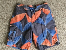 Tommy Bahama Relax Mens Medium Grey Orange Blue Board Shorts Swim Trunks - £25.98 GBP