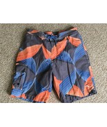 Tommy Bahama Relax Mens MEDIUM GREY ORANGE BLUE Board shorts Swim Trunks - £25.95 GBP