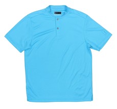 PGA Tour Henley Solid Short Sleeve, Color: Blue Blossom, Size: Small - £23.70 GBP