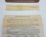 Vintage 1936 Early Plastic Ross Pipe Size Selector For Steam &amp; Water w S... - $31.63