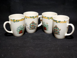 Thomson Pottery BIRDHOUSE Pattern Coffee, Tea, Cocoa Mugs - Set Of 4 - R... - $335.49 MXN