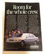 1988 Hyundai Sonata Car Vintage Print Ad pa7 - $7.91