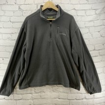 Eddie Bauer Fleece Jacket Sz XL Dark Gray Full Zip Cold Weather - $19.79