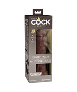 King Cock Elite 8&quot; Dual Density Silicone Cock Brown - €71,53 EUR