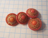 Vintage lot of Sewing Buttons - Decorative Dark Pink Rounds - $10.00