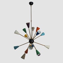 Modern style 16 lights multi-color brass cone Sputnik chandelier 66 cm-
... - $235.12
