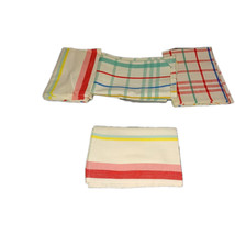 Set of 4 Vintage NOS Cannon Mills Bright Colors Cotton Dish Cloths Strip... - $27.88