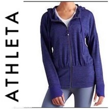 Athleta Batwing &amp; Robin Hoodie Zip-Up Sweatshirt in Purple Size Med - $19.79