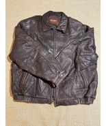 J. Park Collection Leather Jacket XL Brown Genuine Lambskin Zip-Up Vintage - $89.99