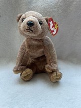 TY Beanie Baby Bean bag Plush Soft Toy Pecan Bear Retired 1999 - £9.52 GBP