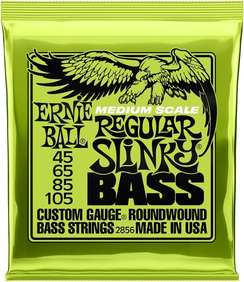 Ernie Ball Medium Scale Regular Slinky Nickel Wound Bass Guitar Strings,... - $32.99