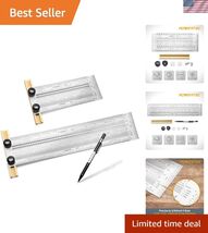 6'' &amp; 12'' Stainless Steel Precision Marking T-Square, T Rule w/Pencil f... - $82.65