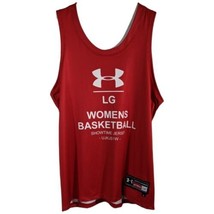 Womens Basketball Jersey Red Under Armour Sleeveless Tank Tank Top Size L Large - £14.53 GBP