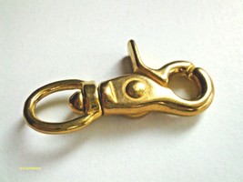 Quality Solid Brass Bronze  2-3/8&quot; Trigger Snap Hook 5/8&quot; Swivel Eye - £17.18 GBP