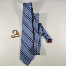 Lilly Dache Paris Tie Gray and Blue With Tie Hook 2&quot; x 54.5&quot; Classic Style - $9.97