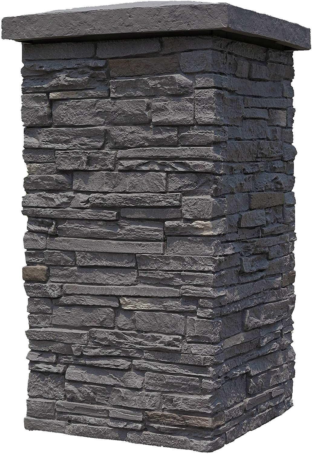 NextStone Slatestone 16" x 16" x 30" Faux Polyurethane Stone Column Wrap - Rundl