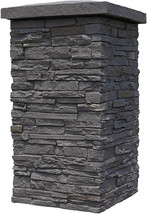 NextStone Slatestone 16&quot; x 16&quot; x 30&quot; Faux Polyurethane Stone Column Wrap - Rundl - £123.41 GBP
