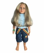 Vtg My Twinn Doll Poseable 1997 Long Blonde Hair Ice Blue Eyes 23&quot; with ... - $138.59