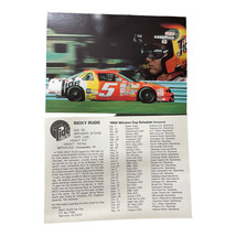 Ricky Rudd Tide Chevrolet 1993 Driver Hero Card - £3.16 GBP