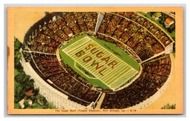 Aerial View Sugar Bowl New Orleans Louisiana LA UNP Linen Postcard R28 - $2.92