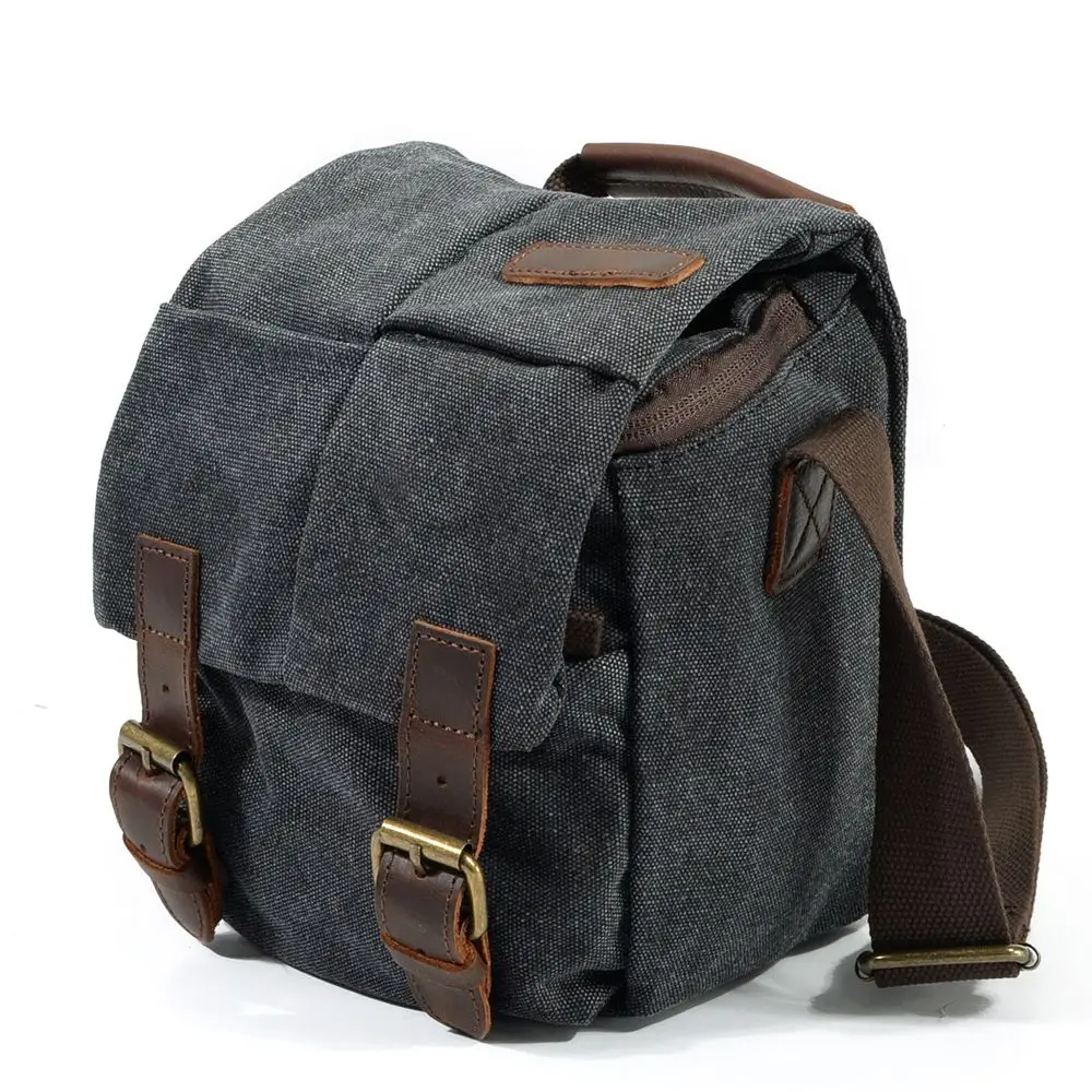Vintage Canvas DSLR Camera Bag Shoulder Bag Camera Case For Canon Nikon Sony Len