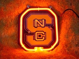 NCAA North Carolina State Wolfpack NCS 3D Bar Neon Light Sign 11&quot; x 8&quot;  - £156.12 GBP