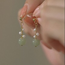 Pearl Agate Dangle Drop Earrings for Women - £8.81 GBP