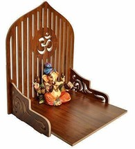 Handcrafted Wooden Hindu Pooja Tempal Mandir Ghar - £29.35 GBP