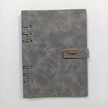 Tichgeim Leather Soft Cover Notebook, loose-leaf binder Notebook, Grey - £13.43 GBP