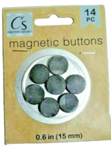 Crafter&#39;s Square 14-Piece 6-inch Magnetic Buttons Gray Circle Craft Tool... - $14.97