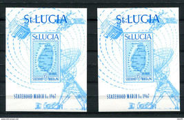 St Lucia 1967 Independence 2 Imperf Souvenir sheet Sc C1 CV $100 13398 - £11.76 GBP