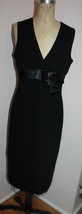 H &amp; M SIZE 8 BLACK WOMENS SATIN BOW SLEEVELESS EVENING FORMAL COCKTAIL D... - £7.12 GBP