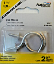 National Hardware N348-458 Cup Hook Stainless Steel - $0.99