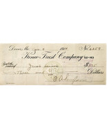 1914 Kineo Trust Company Bank Check E.A. Sampson Dover Maine Signed 6259... - $27.22 CAD