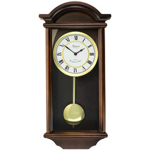 Bedford Clock Collection George 22 Inch Chestnut Wood Chiming Pendulum W... - $135.30
