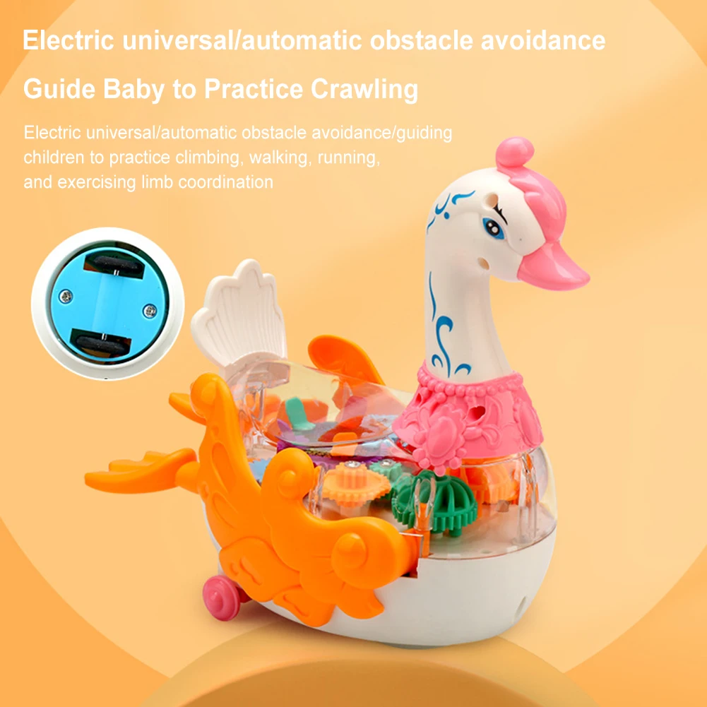 Electronic Swan Toy Speed Change Lights Music Swan Creative Design Cute Swan - £13.45 GBP+
