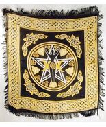 Triple Moon Goddess Yellow &amp; Black Altar Cloth! - $90.39 MXN