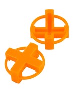 100 Circular rOund TILE SPACERS 1/4&quot; 6mm 2 sided ORANGE Plastic Circle T... - $32.69 CAD