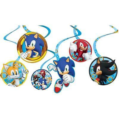 Primary image for Sonic and Friends Hanging Swirl Birthday Party Decoration New