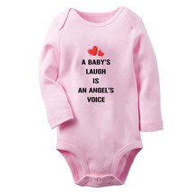 A Baby&#39;s Laugh is An Angel&#39;s Voice Funny Romper Baby Bodysuits Newborn Jumpsuits - £8.93 GBP