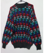 OSSI Skiwear Mens XL Geometric Abstract Wool Crew Neck Sweater Snow Ski Vtg - $33.20