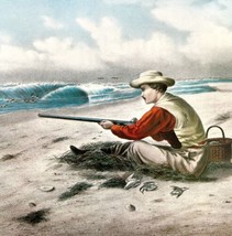 Beach Snipe Shooting Hunt 1955 Currier &amp; Ives Color Plate Antique Print DWEE36 - £31.96 GBP