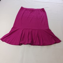 Express Design Studio Women Elastic Waist Pink Pull-On Pleated Button Skirt Sz S image 2