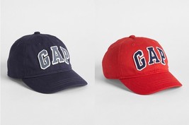 New Gap Kids Logo Red Navy Blue Twill Cotton Hat Patch Baseball Cap XS/S S/M - £11.08 GBP
