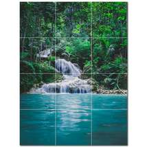 Waterfalls Ceramic Tile Wall Mural Kitchen Backsplash Bathroom Shower P5... - £93.72 GBP+