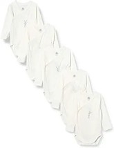 Petit Bateau Unisex Babies Long-Sleeved Bodysuit 5-Pack Style 54255 Sizes NB-12M - £59.01 GBP+