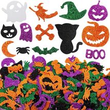 Fancy Land Halloween Foam Glitter Stickers 500 Pcs Sparkly Craft Supplies - $261.50 MXN